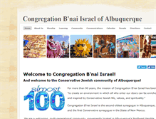 Tablet Screenshot of bnaiisrael-nm.org